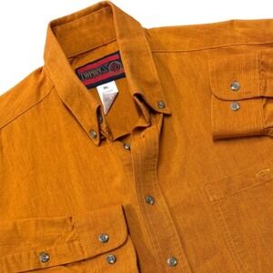 TWENTY 20 X Mens Orange Medium Long Sleeve Button Down Shirt Pocket ML